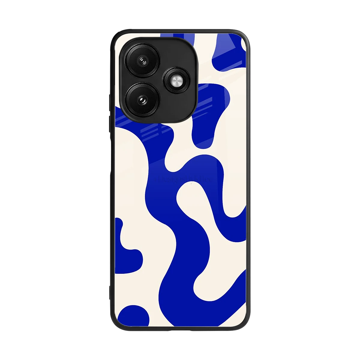 Blue Drift back phone cover | glass case for redmi 12 5g