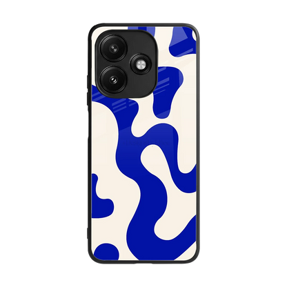 Blue Drift back phone cover | glass case for redmi 12 5g