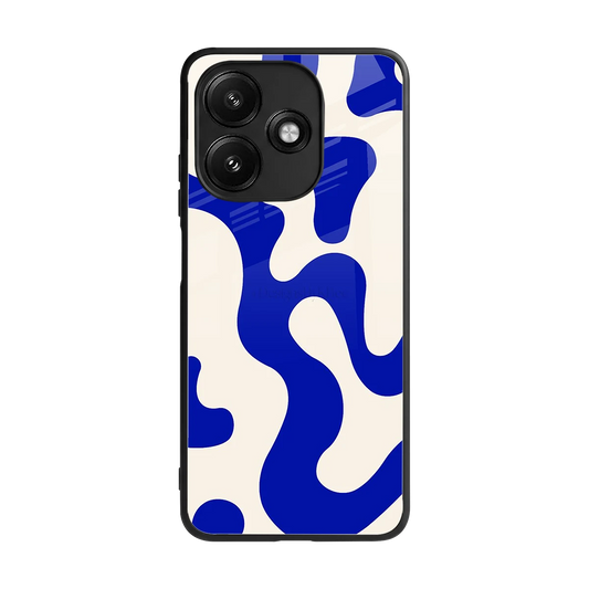 Blue Drift back phone cover | glass case for redmi 12 5g