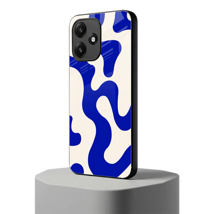 Blue Drift redmi 12 5g mobile cover | shockproof glass phone case