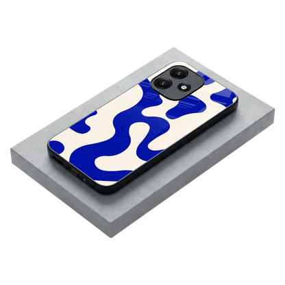 Blue Drift stylish phone case for redmi 12 5g | glossy glass and slim fit