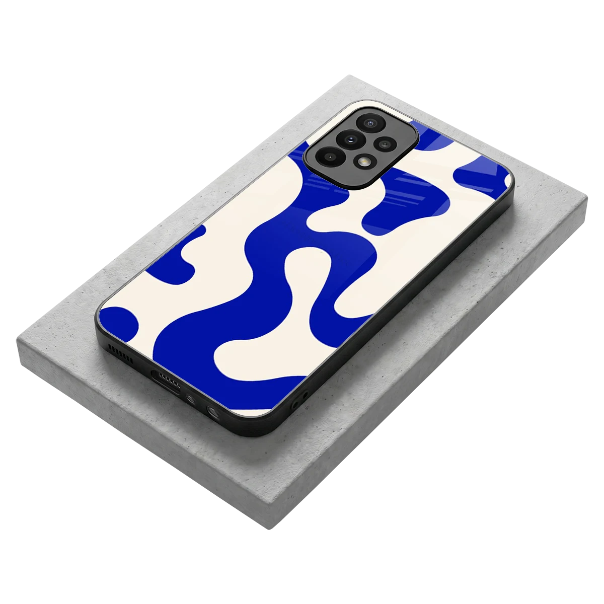 Blue Drift stylish phone case for samsung galaxy a23 | glossy glass and slim fit