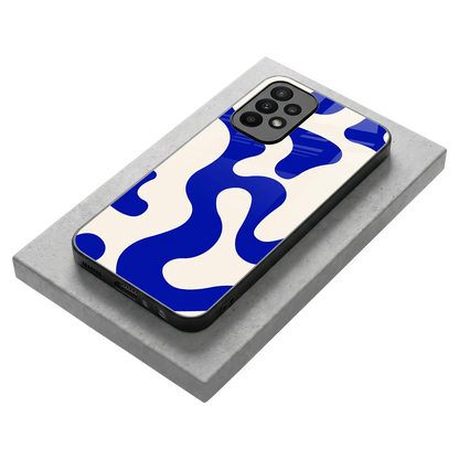 Blue Drift stylish phone case for samsung galaxy a23 | glossy glass and slim fit