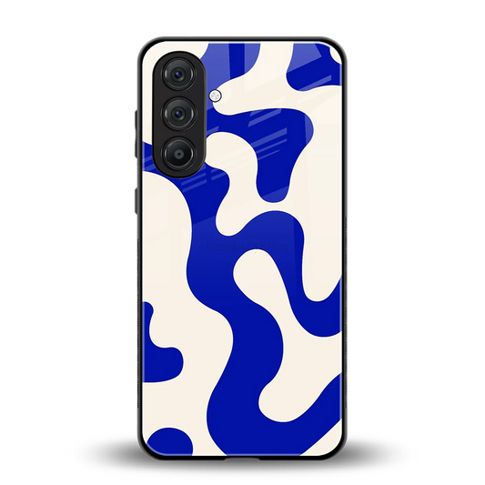 Blue Drift back phone cover | glass case for samsung galaxy m36 5g
