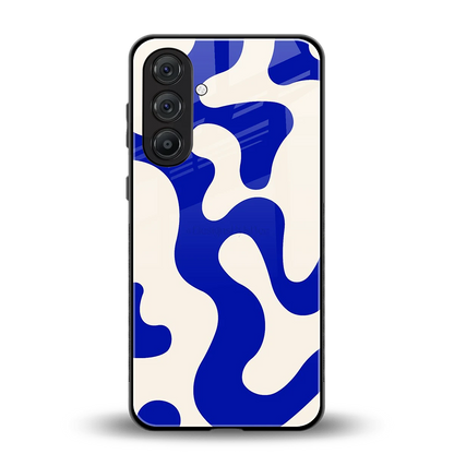 Blue Drift back phone cover | glass case for samsung galaxy a55 5g