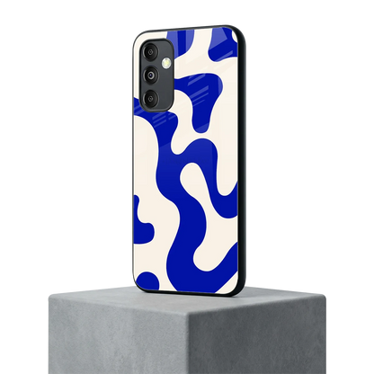 Blue Drift samsung galaxy m14 5g mobile cover | shockproof glass phone case