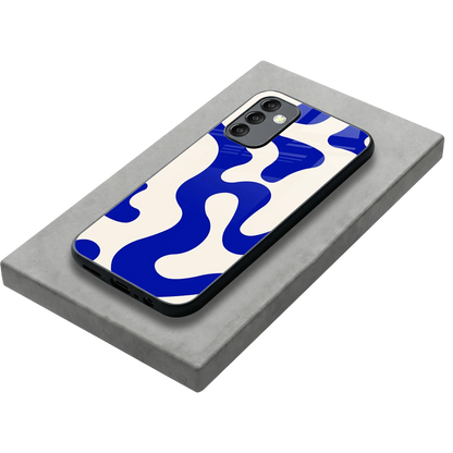 Blue Drift stylish phone case for samsung galaxy m14 5g | glossy glass and slim fit