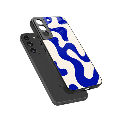 Blue Drift sleek samsung galaxy s22 cover with tempered glass back and TPU edges
