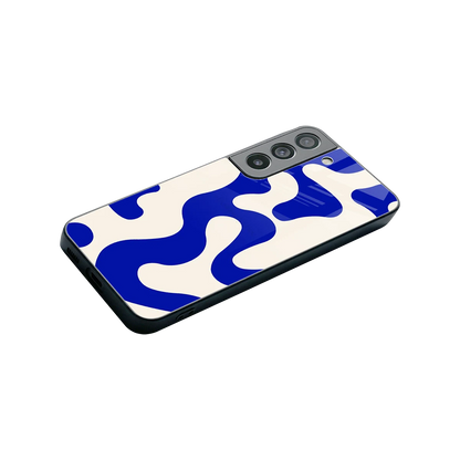 Blue Drift stylish phone case for samsung galaxy s22 | glossy glass and slim fit