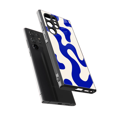 Blue Drift sleek samsung galaxy s23 ultra cover with tempered glass back and TPU edges