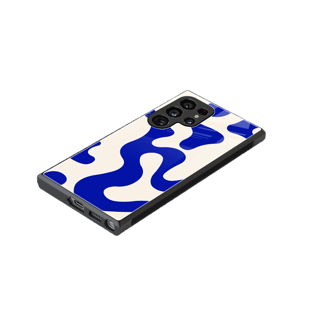 Blue Drift stylish phone case for samsung galaxy s24 ultra | glossy glass and slim fit
