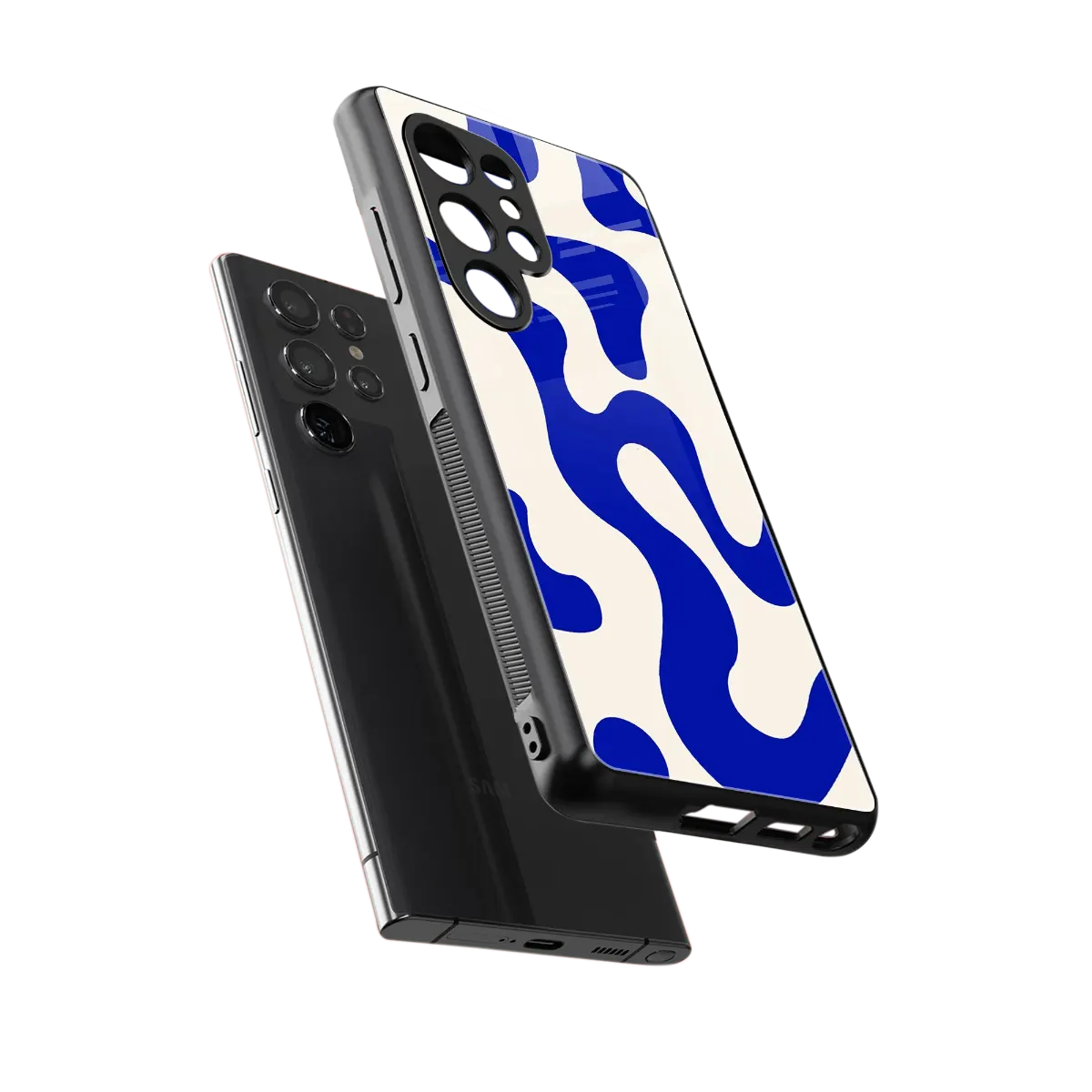 Blue Drift sleek samsung galaxy s25 ultra cover with tempered glass back and TPU edges