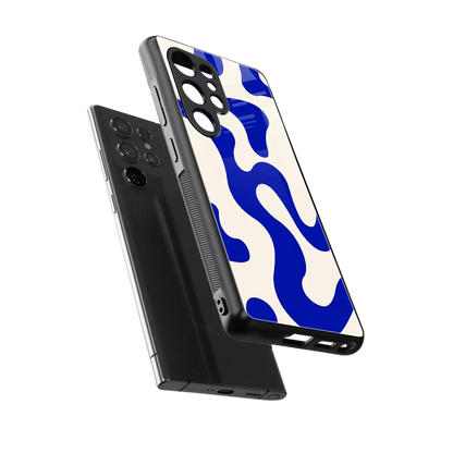 Blue Drift sleek samsung galaxy s25 ultra cover with tempered glass back and TPU edges