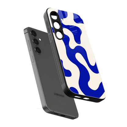 Blue Drift sleek samsung galaxy s24 cover with tempered glass back and TPU edges