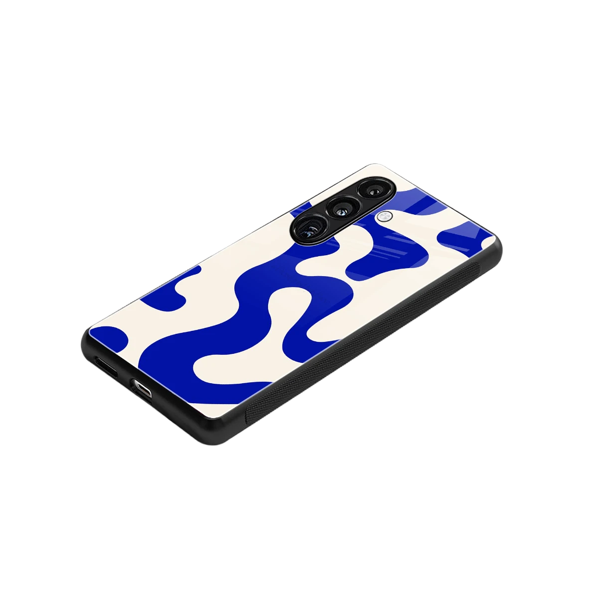 Blue Drift stylish phone case for samsung galaxy s25 | glossy glass and slim fit