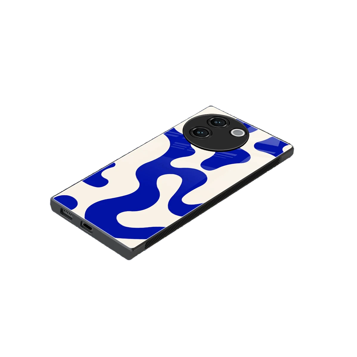 Blue Drift stylish phone case for vivo v30e | glossy glass and slim fit