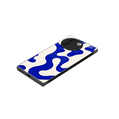 Blue Drift stylish phone case for vivo v30e | glossy glass and slim fit