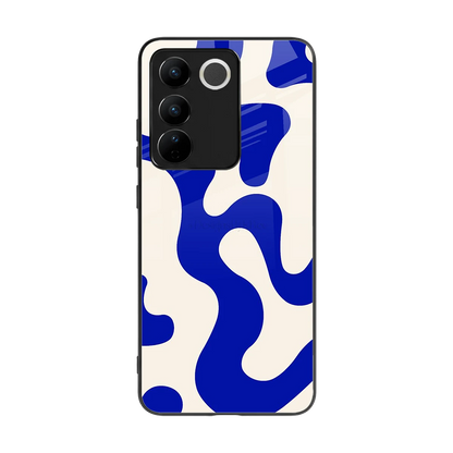 Blue Drift back phone cover | glass case for vivo v27 5g