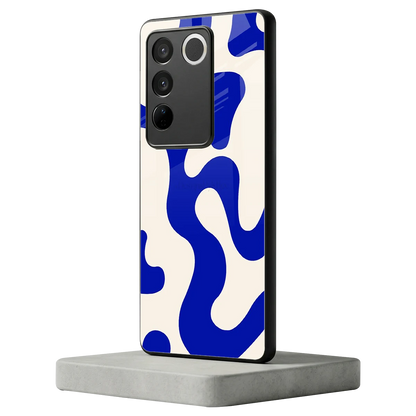 Blue Drift vivo v27 5g mobile cover | shockproof glass phone case