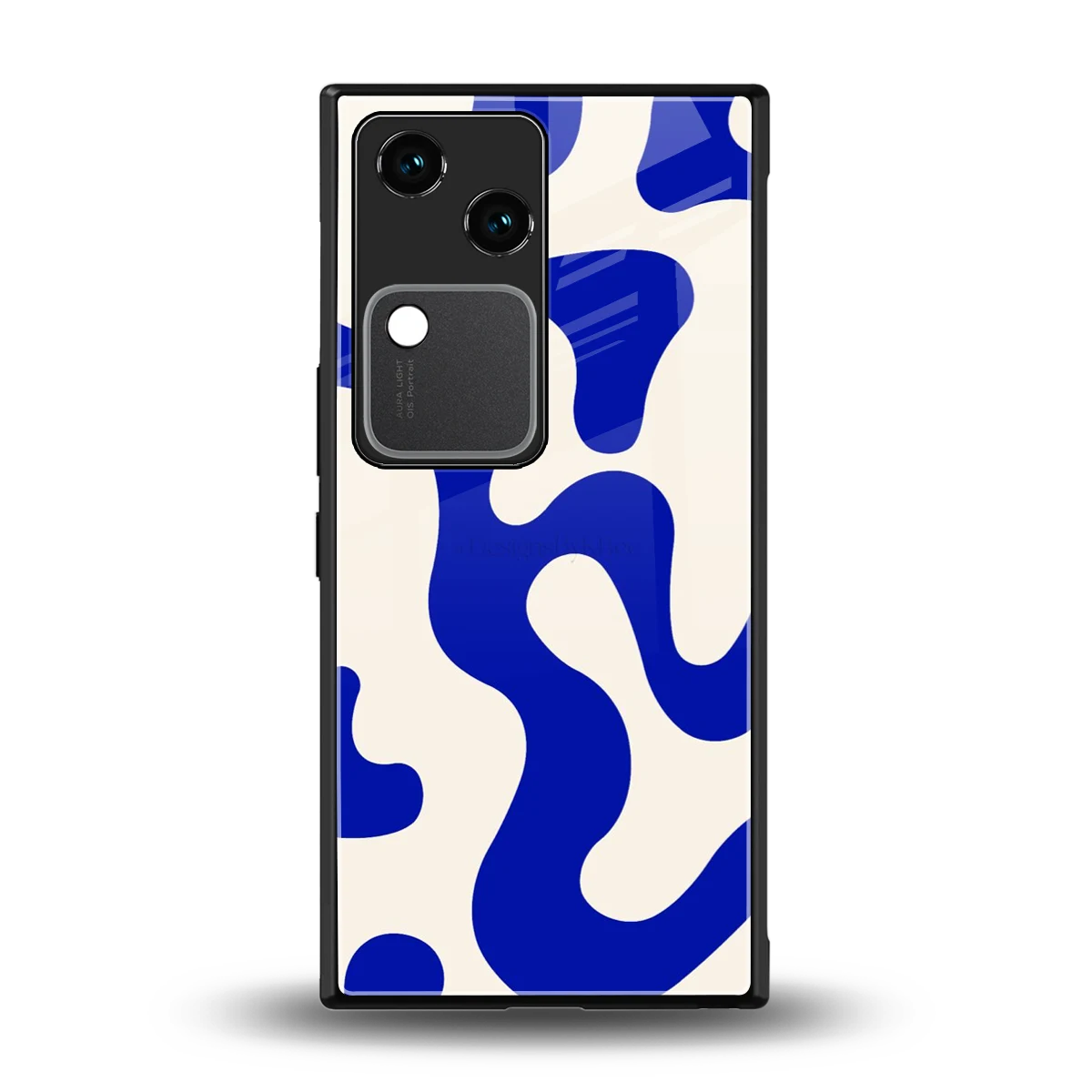 Blue Drift back phone cover | glass case for vivo v30