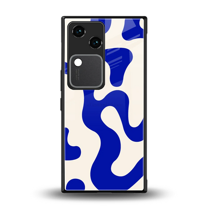 Blue Drift back phone cover | glass case for vivo v30