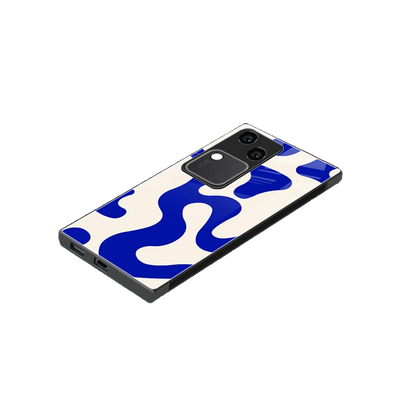 Blue Drift stylish phone case for vivo v30 | glossy glass and slim fit