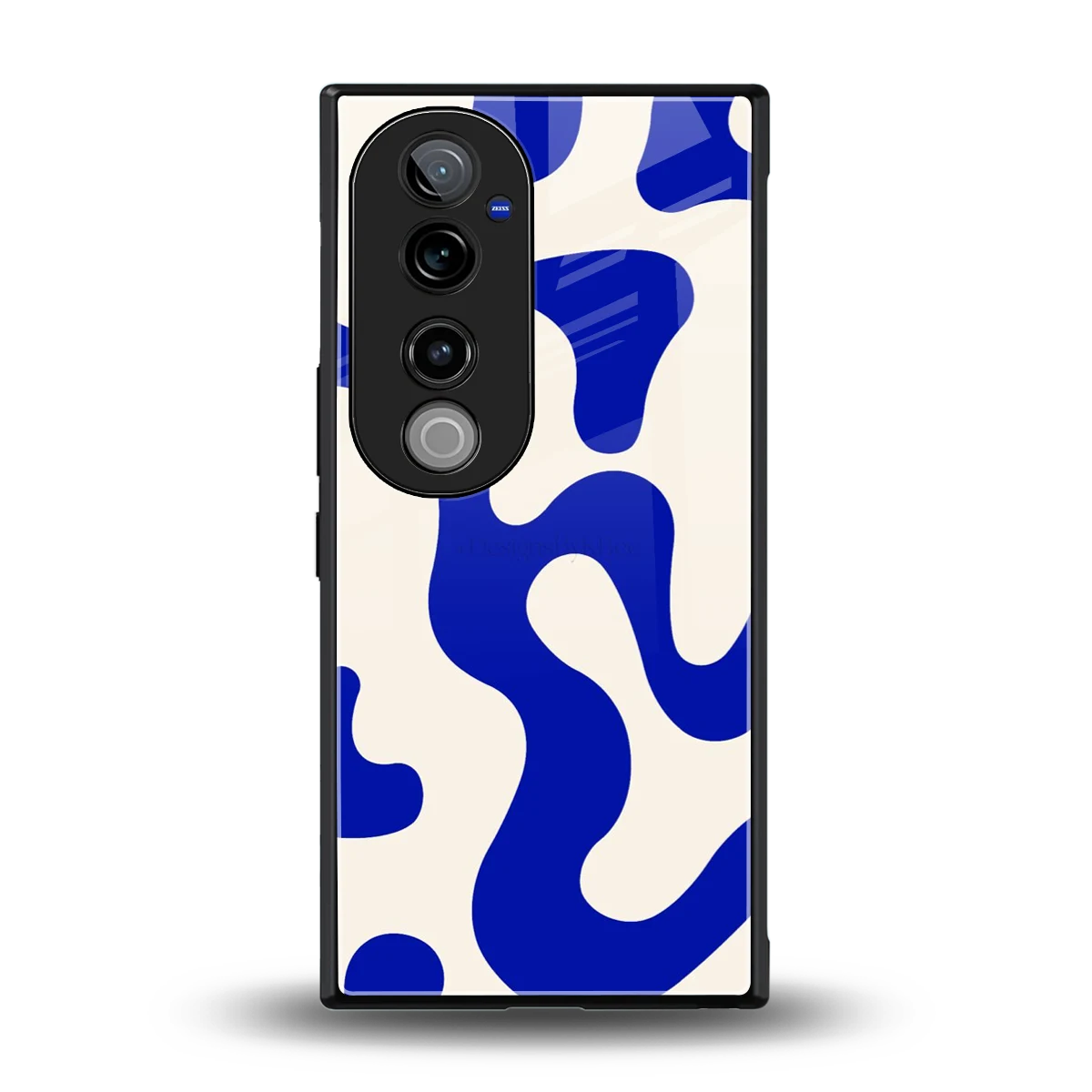 Blue Drift back phone cover | glass case for vivo v40 pro