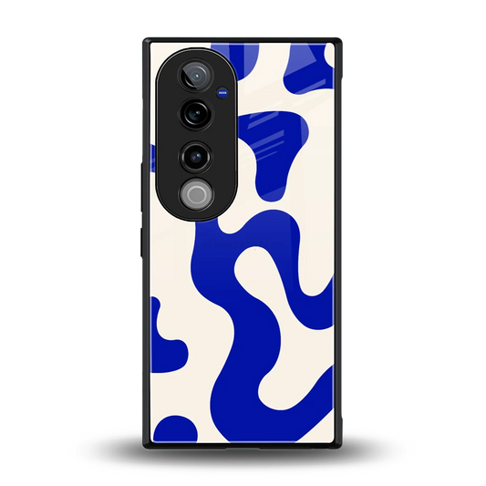 Blue Drift back phone cover | glass case for vivo v40 pro