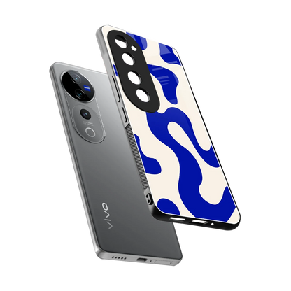 Blue Drift sleek vivo v40 pro cover with tempered glass back and TPU edges