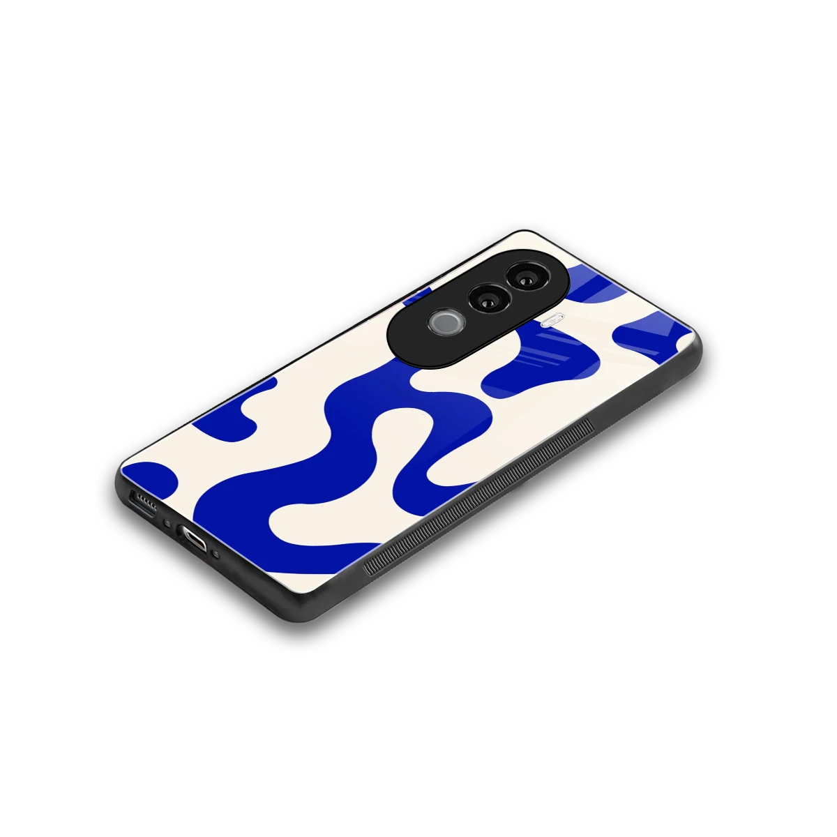 Blue Drift stylish phone case for vivo v40e | glossy glass and slim fit