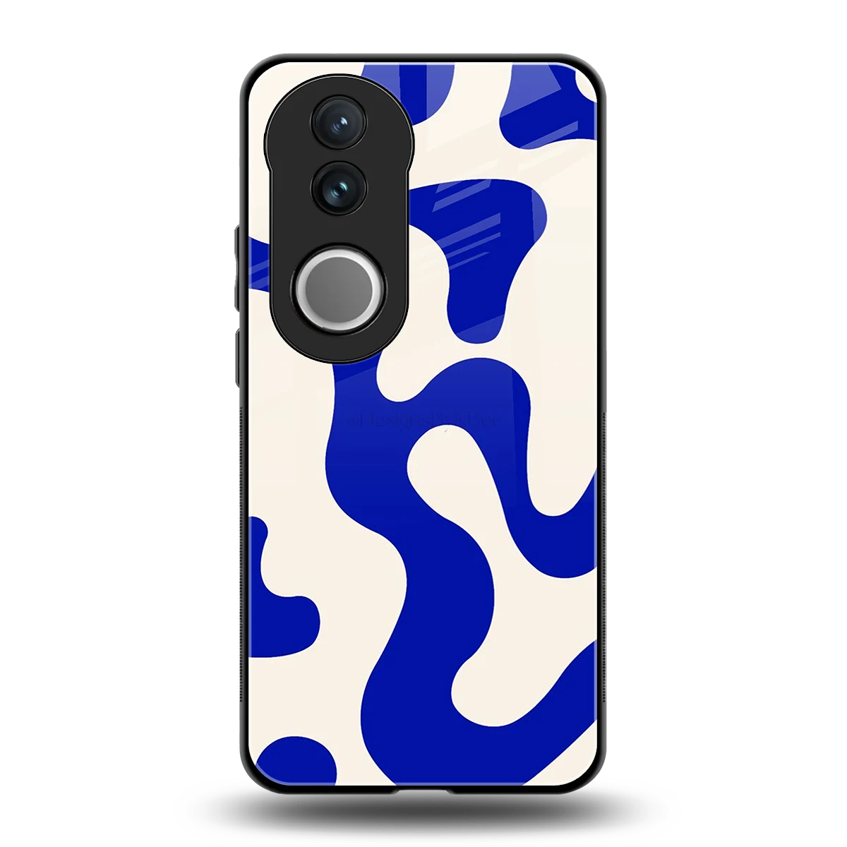 Blue Drift back phone cover | glass case for vivo v50