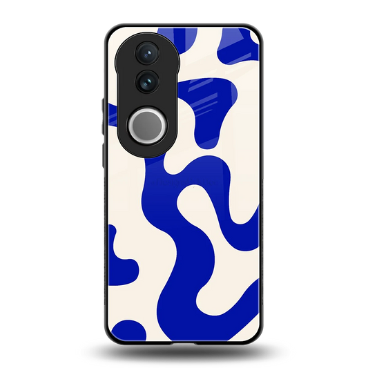 Blue Drift back phone cover | glass case for vivo v50