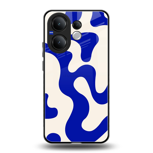 Blue Drift back phone cover | glass case for vivo v60