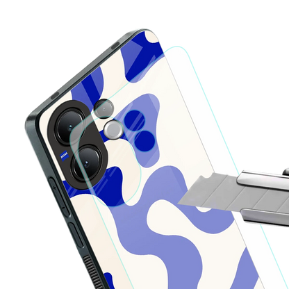 Blue Drift stylish phone case for vivo v60 | glossy glass and slim fit