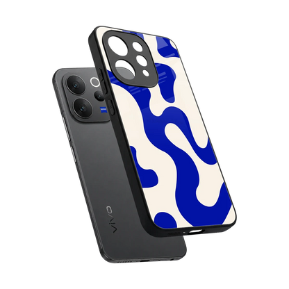 Blue Drift sleek vivo v70 elite cover with tempered glass back and TPU edges
