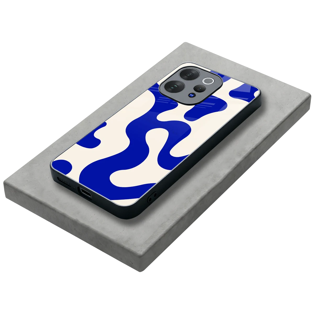 Blue Drift stylish phone case for vivo v70 elite | glossy glass and slim fit
