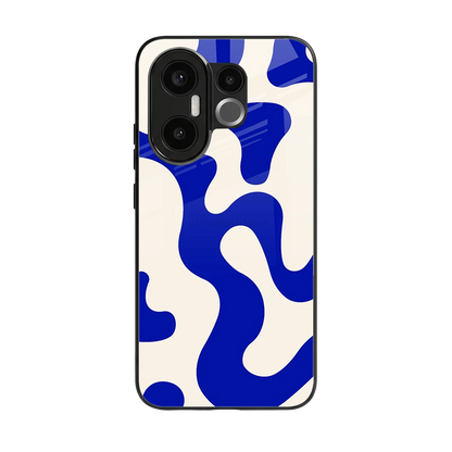 Blue Drift back phone cover | glass case for vivo x200 fe