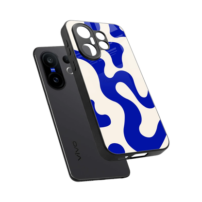 Blue Drift sleek vivo x200 fe cover with tempered glass back and TPU edges