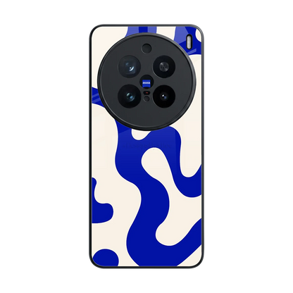 Blue Drift back phone cover | glass case for vivo x200 pro