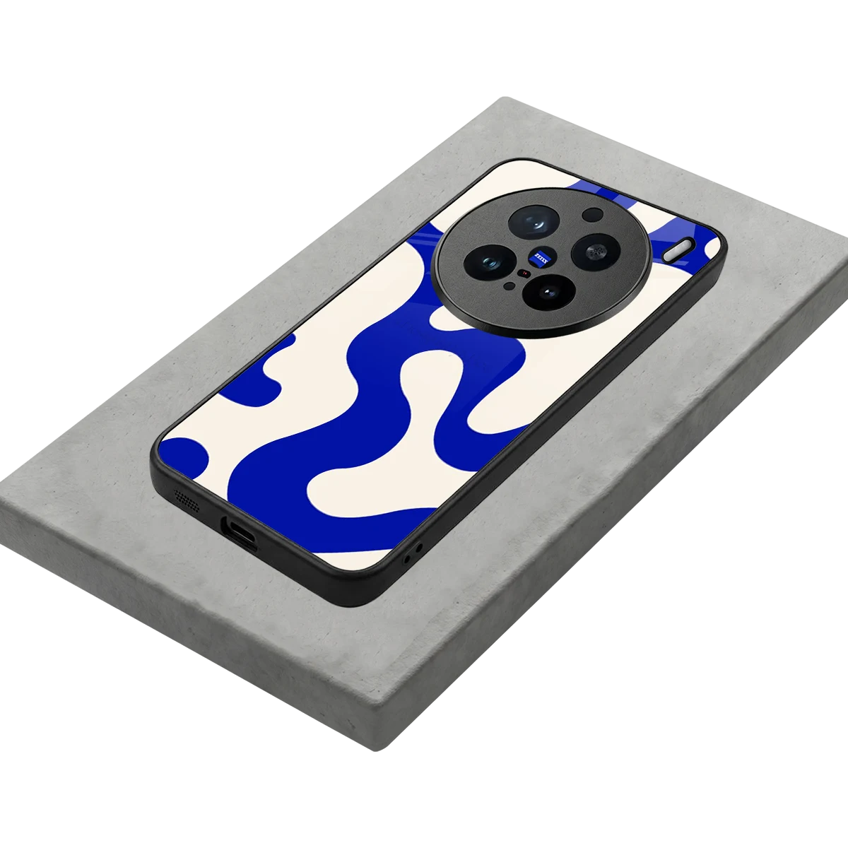 Blue Drift stylish phone case for vivo x200 pro | glossy glass and slim fit