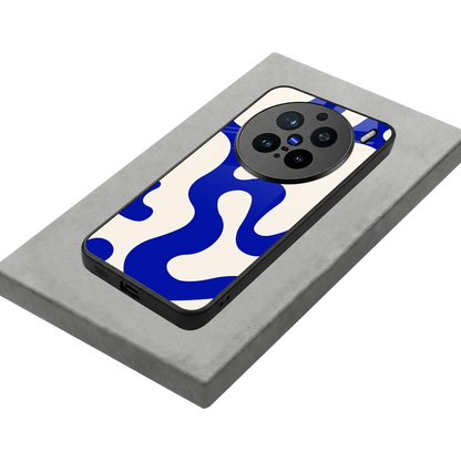 Blue Drift stylish phone case for vivo x200 pro | glossy glass and slim fit