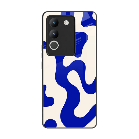 Blue Drift back phone cover | glass case for vivo y200 5g
