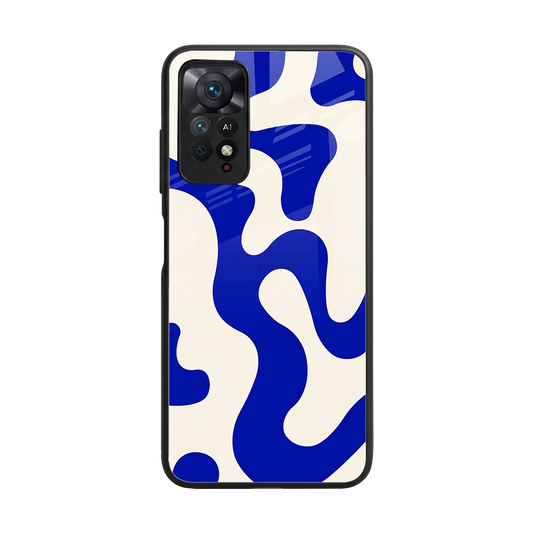 Blue Drift back phone cover | glass case for redmi note 11 pro