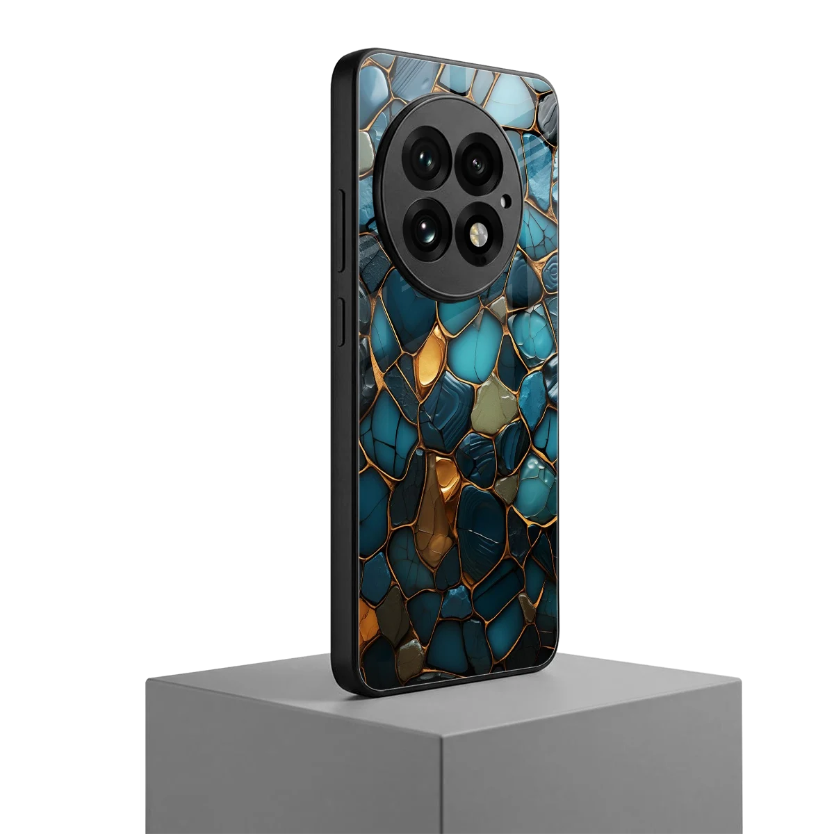 Blue Mirage oneplus 13 mobile cover | shockproof glass phone case