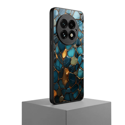 Blue Mirage oneplus 13 mobile cover | shockproof glass phone case