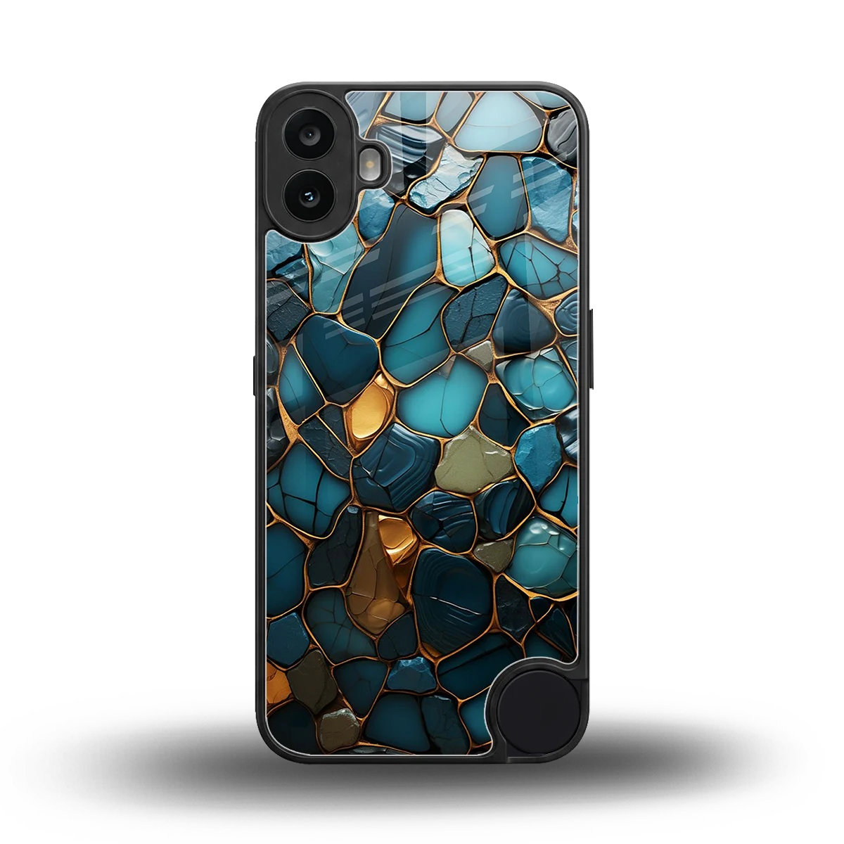 Blue Mirage back phone cover | glass case for cmf nothing phone 1