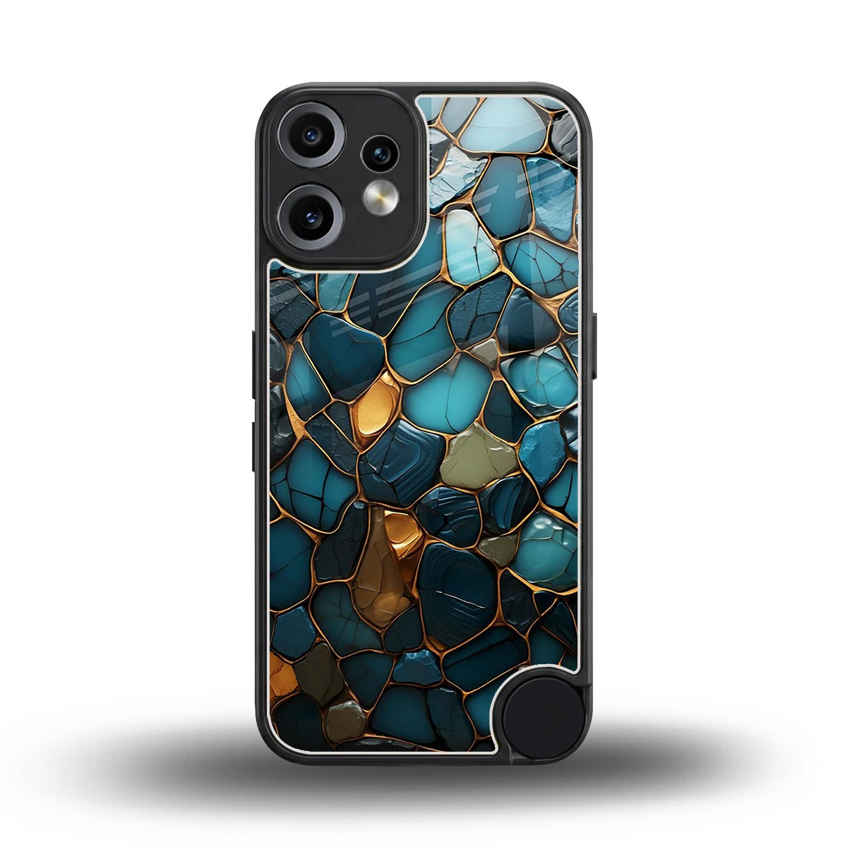 Blue Mirage back phone cover | glass case for cmf nothing phone 2 pro