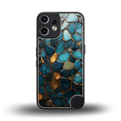 Blue Mirage back phone cover | glass case for cmf nothing phone 2 pro