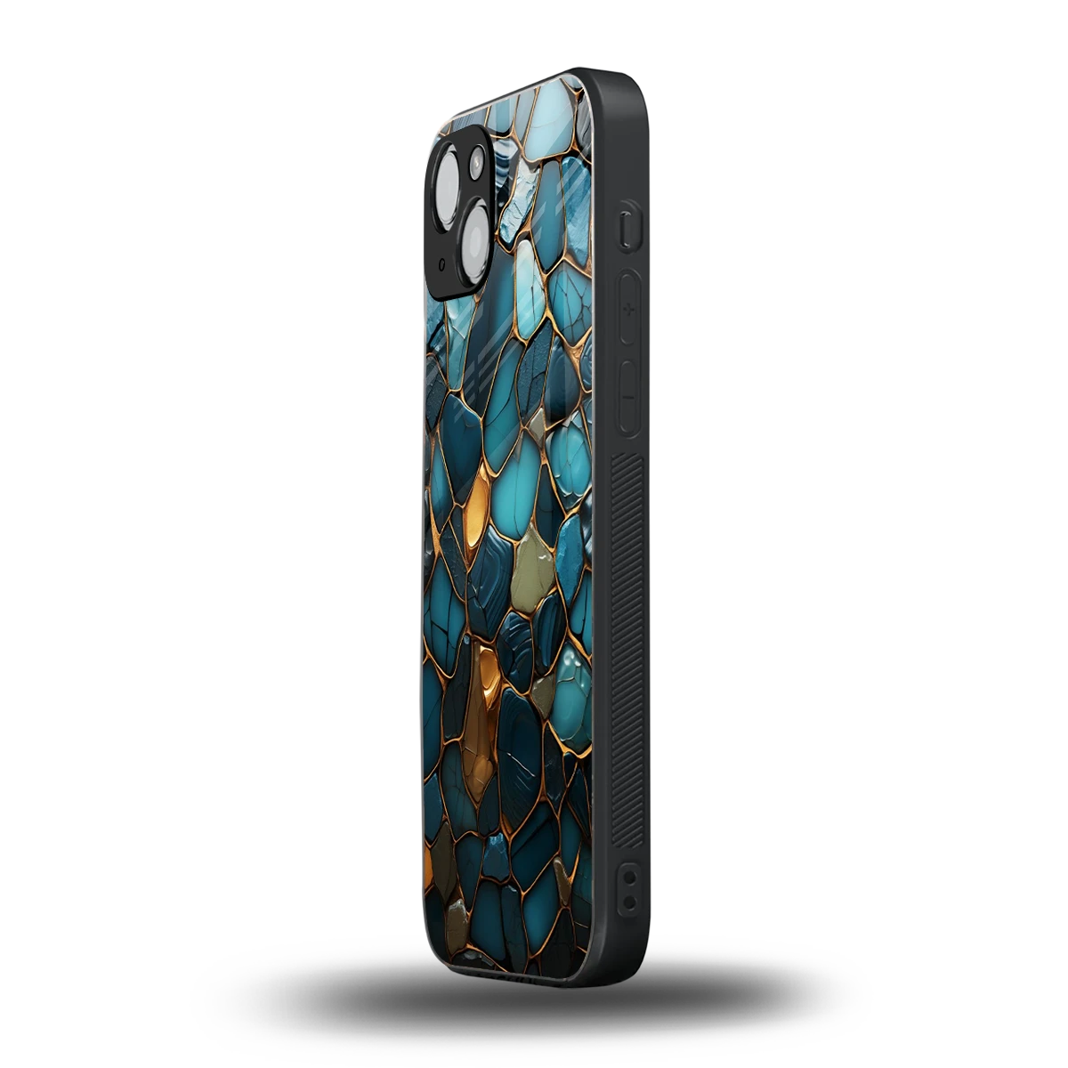 Blue Mirage iphone 15 mobile cover | shockproof glass phone case