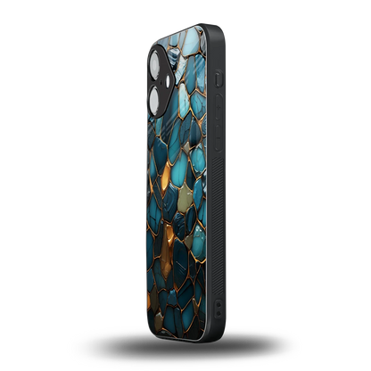 Blue Mirage iPhone 16 mobile cover | shockproof glass phone case